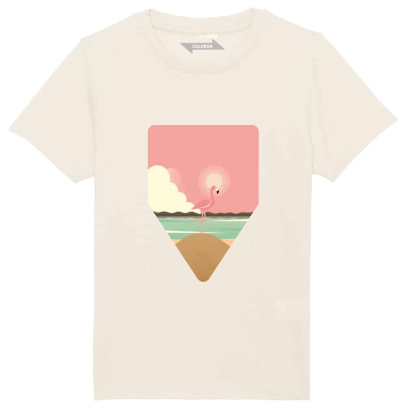 T-SHIRT GRAND FLAMAND ROSE